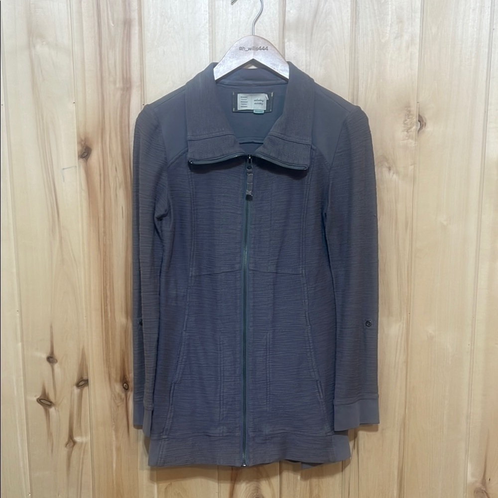 Anthropologie Grey Saturday Sunday Full Zip Sweater Size XS